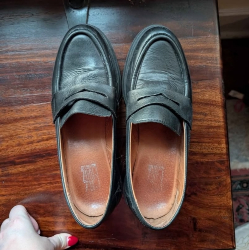 Chunky Black Leather Loafers